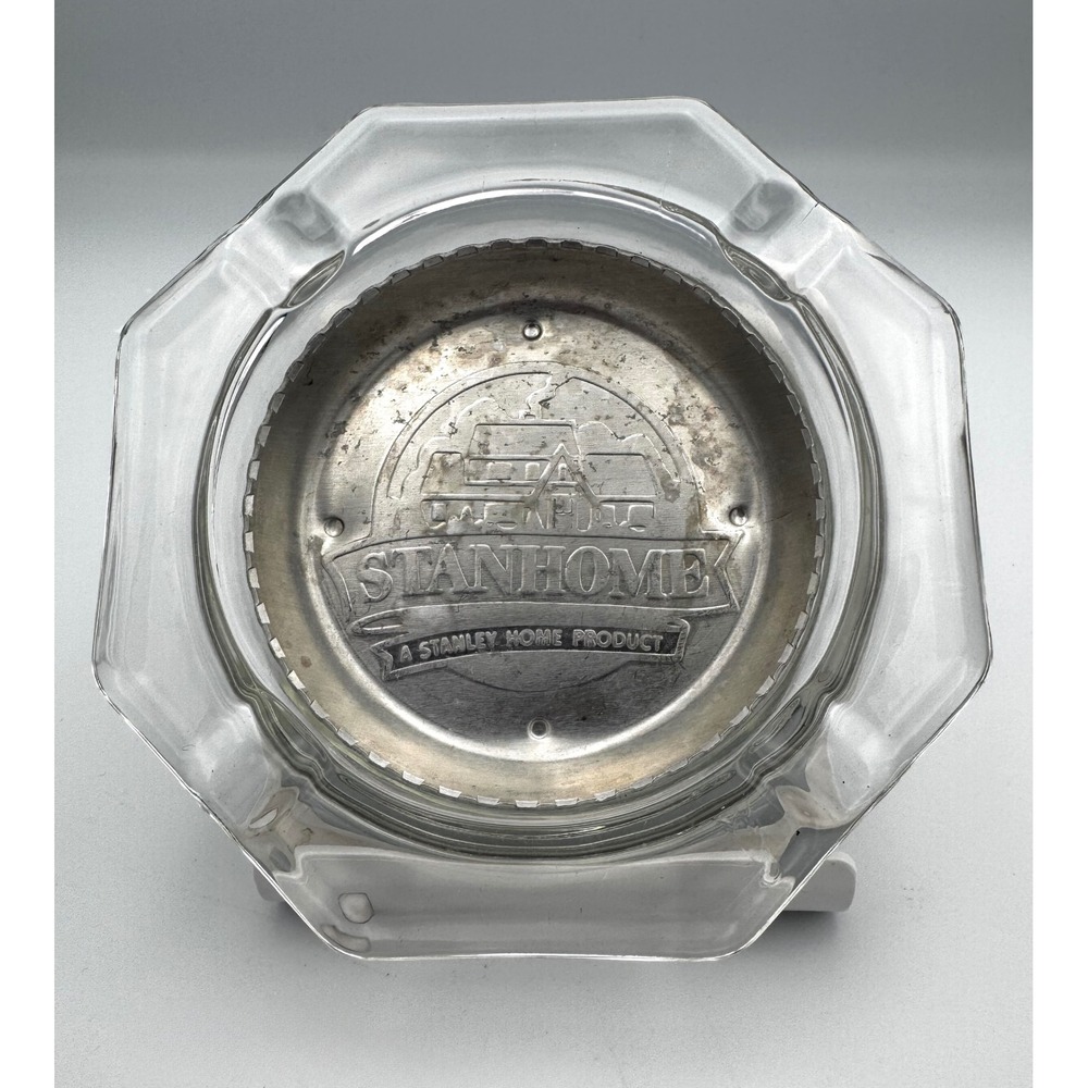 Vintage Stanhome Stanley Home Products Glass Ashtray Coaster